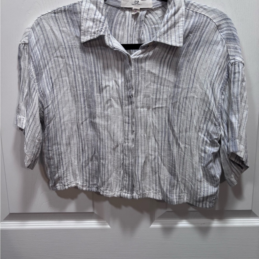 Thread & Supply Light Blue Striped Shirt